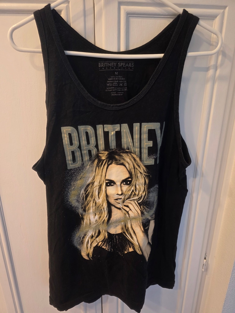 Britney Spears Collection Women's Black Graphic Tank Top ~ Size Medium